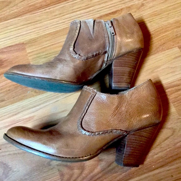 Jack Rogers Cognac Leather Kyle Ankle Booties - Picture 7 of 8